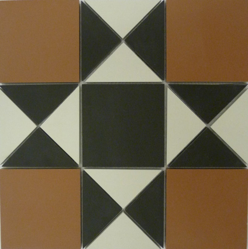 Lake Mary red victorian pattern tile 285x285mm - view 3