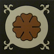 Lake Mary rosette roundel decorative inset 93x93mm - view 2