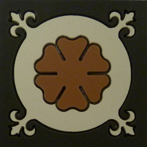 Lake Mary rosette roundel decorative inset 93x93mm - view 2