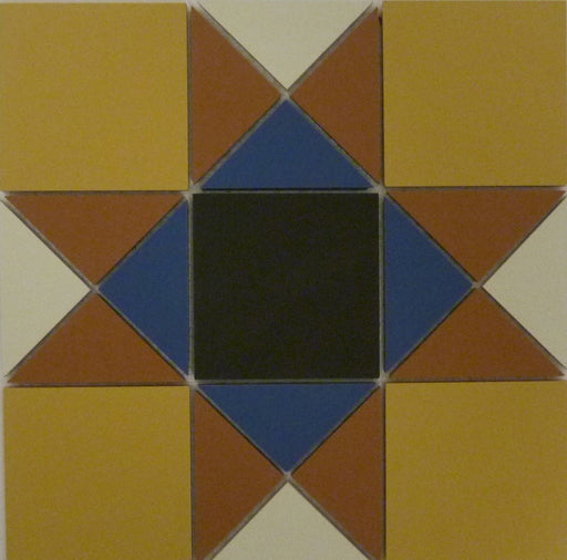 Lake Mary yellow victorian pattern tile 285x285mm - view 2