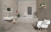 Lakeland Bone Stone Effect Matt Ceramic Wall Tile 300x900mm