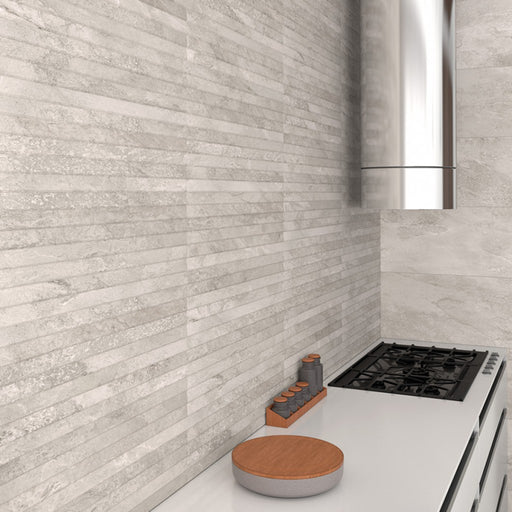 Lakeland grey stone effect tile 270x420mm - view 2