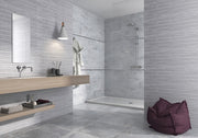 Lakeland Grey Stone Effect Matt Ceramic Wall Tile 300x900mm