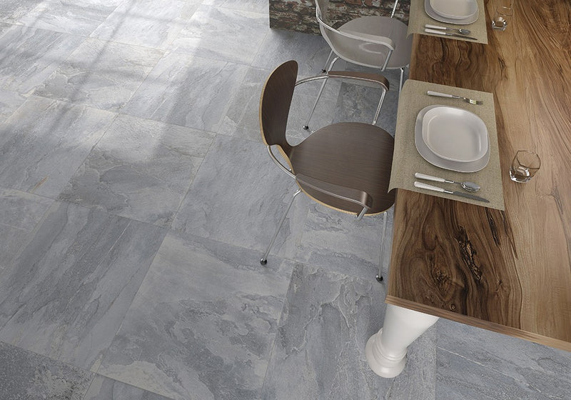 Lakeland Grey Stone Effect Matt Porcelain Wall & Floor Tile 600x600mm