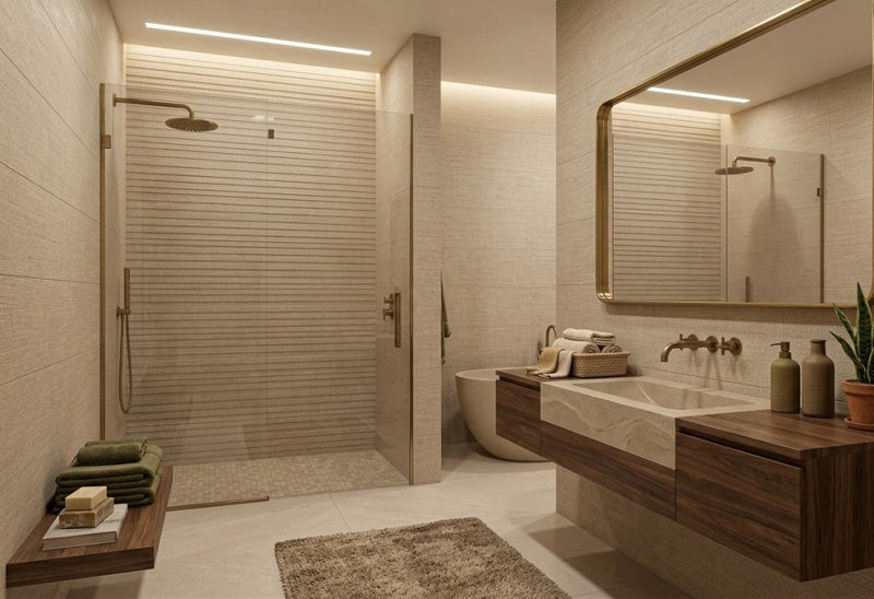Lakeland white stone effect tile 270x420mm - view 2