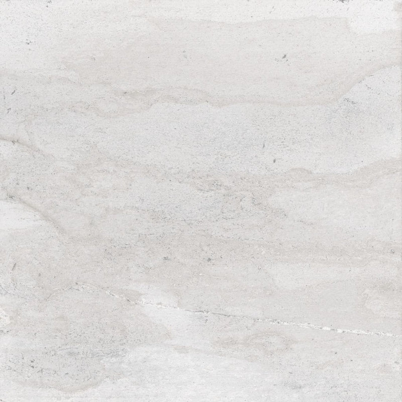 Lakeland White Stone Effect Matt Porcelain Wall & Floor Tile 600x600mm