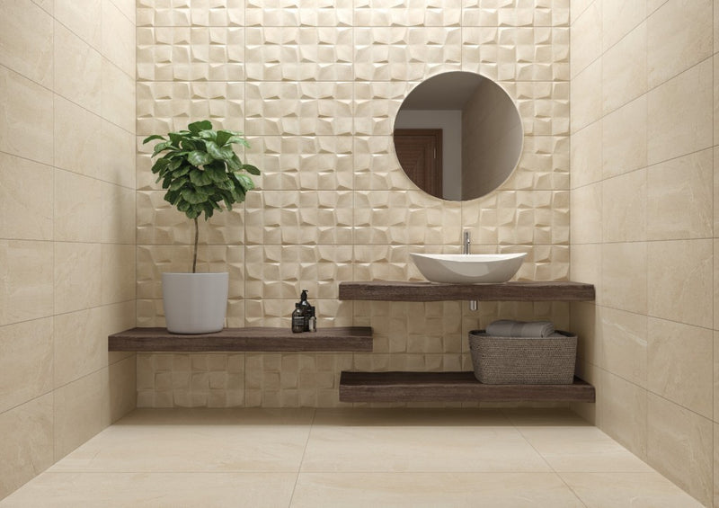 Lantana beige stone effect tile 300x600mm - view 2