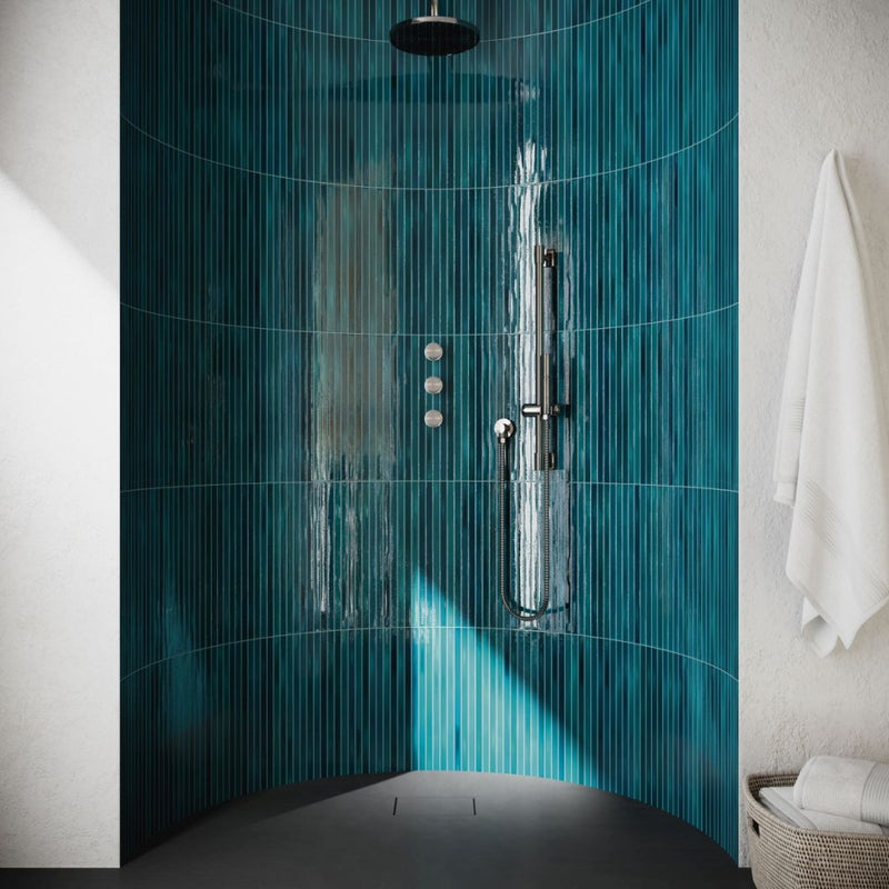 Largo blue crackle glaze tile 130x450mm - view 2