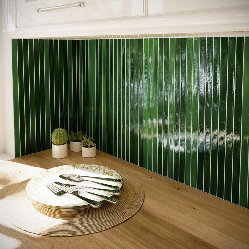 Largo green crackle glaze tile 130x450mm - view 2