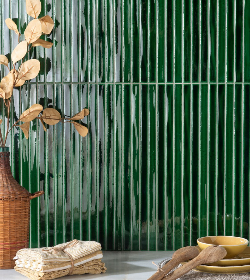 Largo green crackle glaze tile 130x450mm - view 3