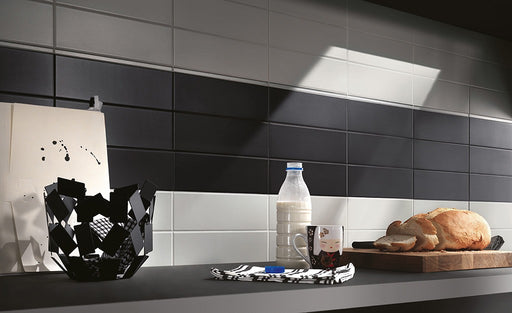 Leesburg Black Matt Ceramic Wall Tile 100x300mm