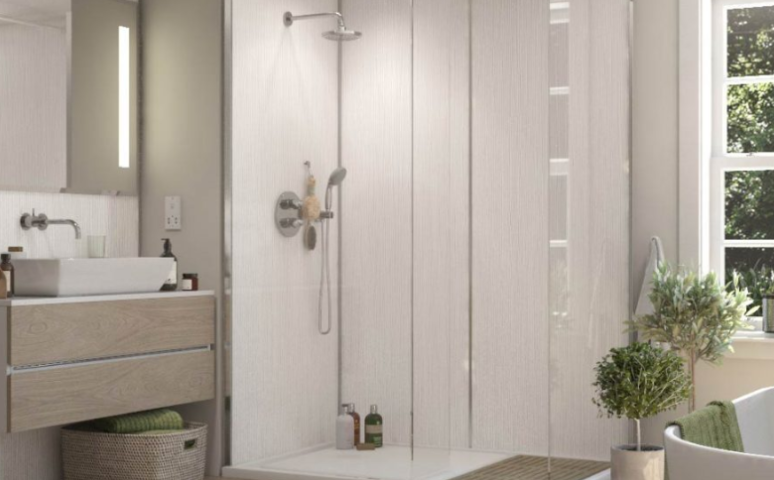 Selkie Linea Grey Square Edge MDF Wall Panel