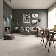 Longboat Ice White Concrete Effect Matt Porcelain Wall & Floor Tile 600x600mm