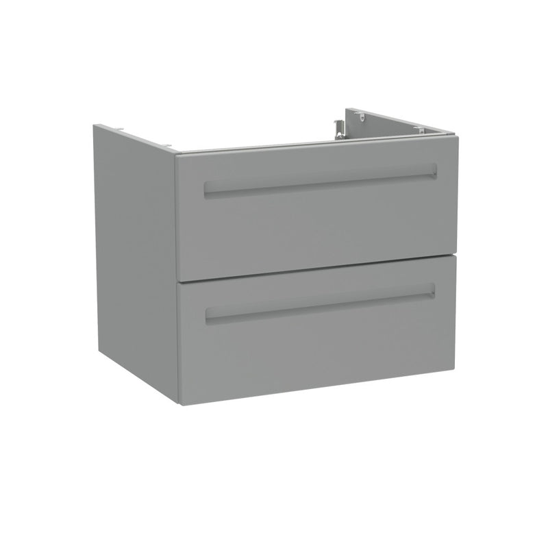 Malvern 600mm Two Drawer Wall Hung Unit & Basin in Dust Grey - view 2