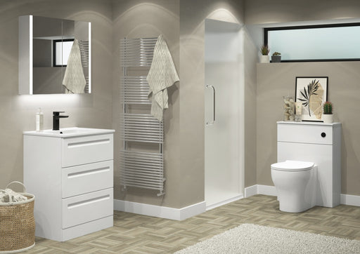 Malvern 600mm WC Unit in White Gloss