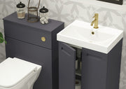 Malvern Slim 500mm Two Door Floor Standing Unit & Basin in Indigo