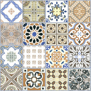 Marathon multi colour patterned tile 442x442mm - view 2