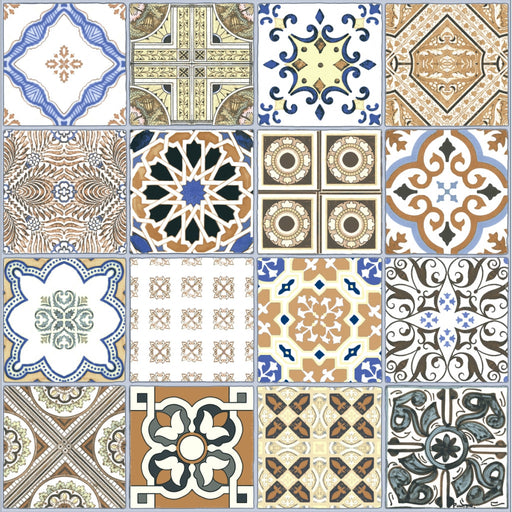 Marathon multi colour patterned tile 442x442mm - view 2