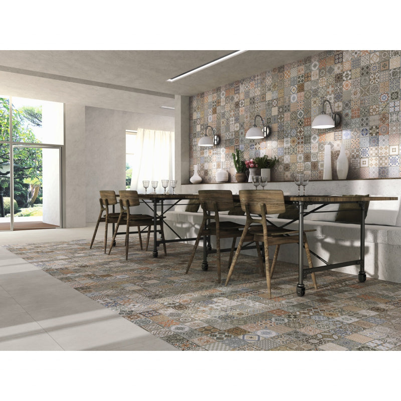 Marathon multi colour patterned tile 442x442mm - view 3