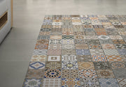 Marathon Multi Colour Patterned Satin Porcelain Wall & Floor Tile 442x442mm