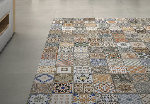 Marathon Multi Colour Patterned Satin Porcelain Wall & Floor Tile 442x442mm