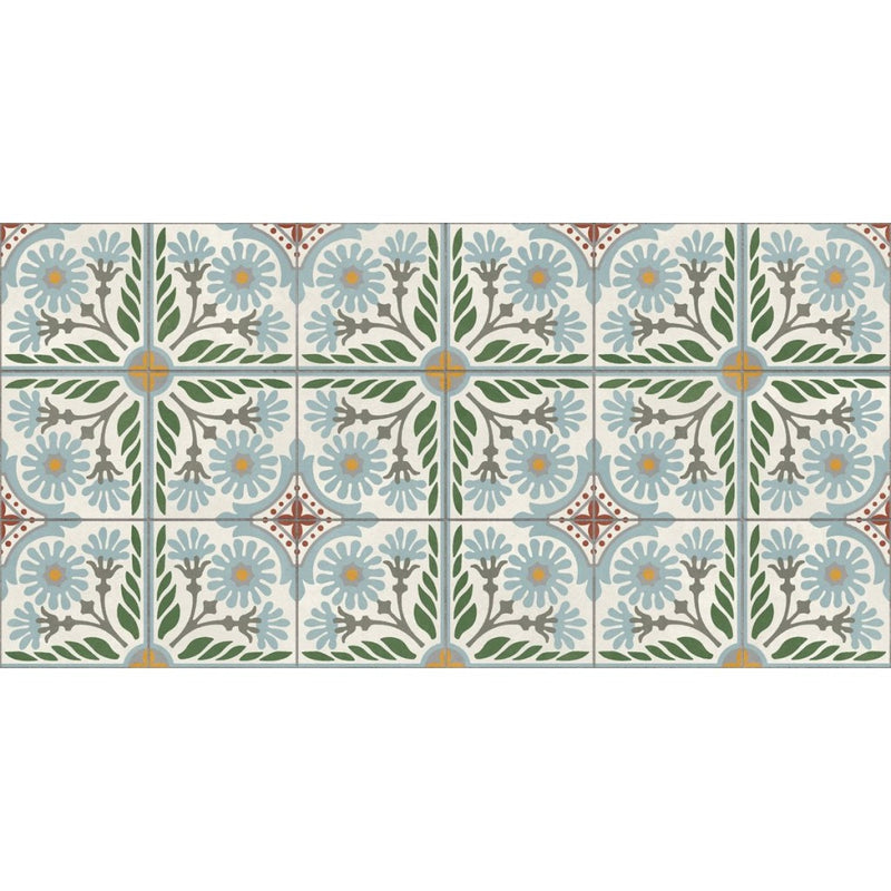 Marco blue patterned tile 500x1000x20mm - view 2