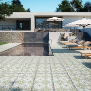 Marco Blue Patterned Textured Porcelain Outdoor Paving Tile 500x1000x20mm