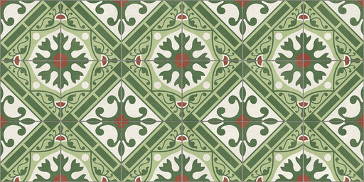 Marco green patterned tile 500x1000x20mm - view 2