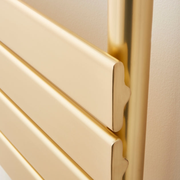 Kartell K-VIT Malibu Designer Brushed Brass Towel Rail 500mmx1200mm (MAL1200-500B)