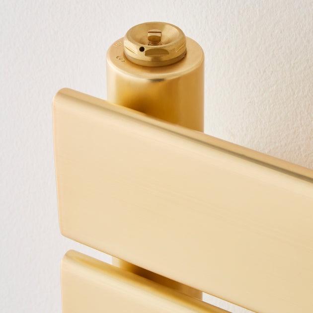 Kartell K-VIT Malibu Designer Brushed Brass Towel Rail 500mmx1200mm (MAL1200-500B)
