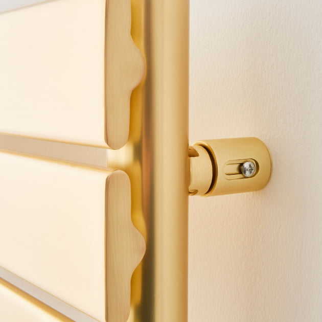 Kartell K-VIT Malibu Designer Brushed Brass Towel Rail 500mmx1200mm (MAL1200-500B)