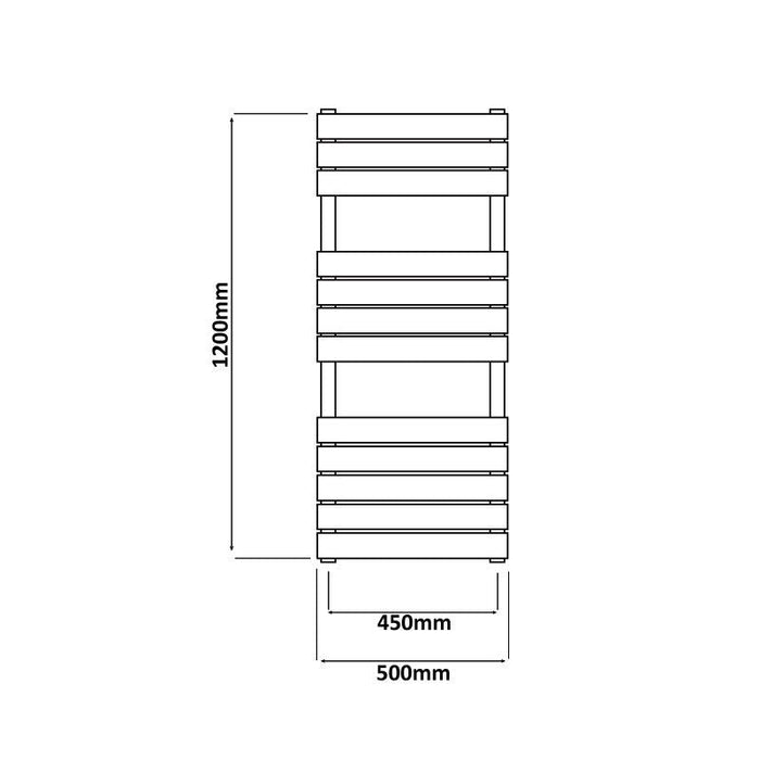 Kartell K-VIT Malibu Designer Brushed Brass Towel Rail 500mmx1200mm (MAL1200-500B)