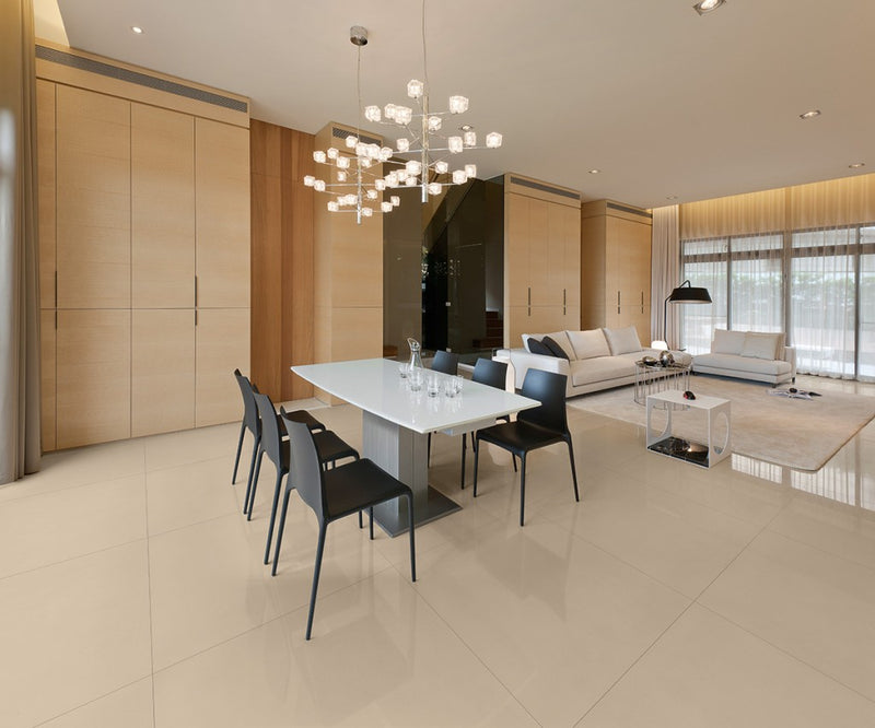 Melbourne Beige Plain Anti-Slip Porcelain Wall & Floor Tile 600x600mm