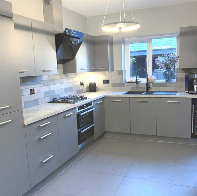 Melbourne carbon plain tile 600x600mm - view 2