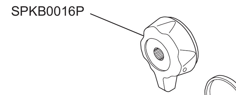 Meynell V8/3 stub lever control knob assembly chrome, part SPKB0016P, technical illustration
