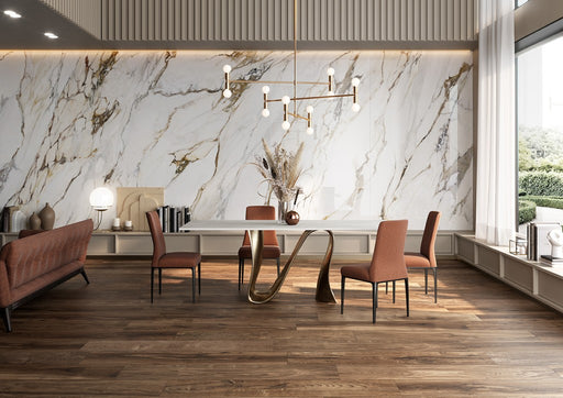 Miramar Cream Breccia Marble Effect Polished Porcelain Wall & Floor Tile 600x1200mm