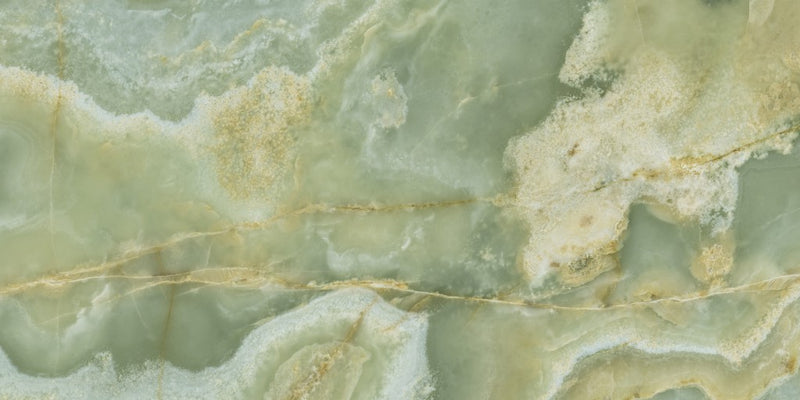 Miramar green & gold onyx effect tile 600x1200mm - view 4
