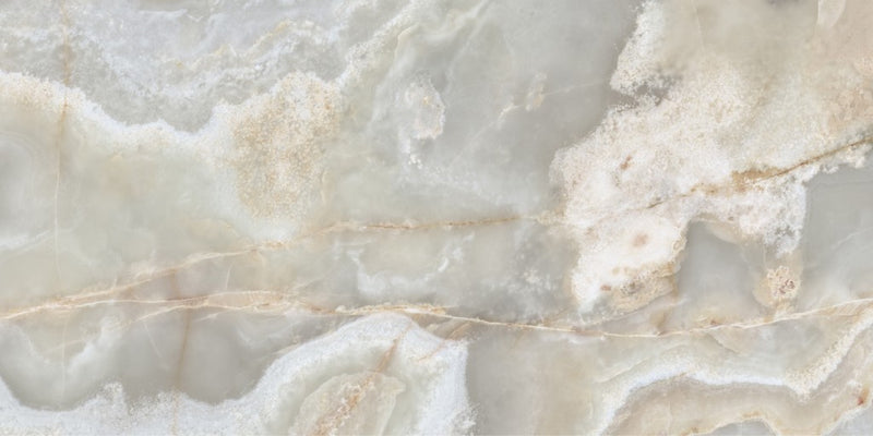 Miramar silver grey onyx effect tile 600x1200mm - view 2