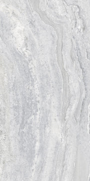 Miramar white marble effect tile 600x1200mm - view 2