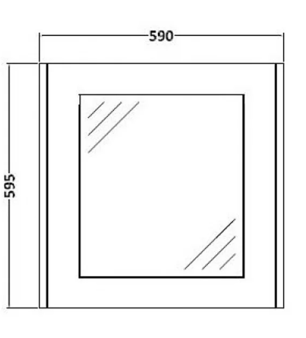 Kartell K-VIT Astley 600mm Mirror Cabinet- Matt White (FUR504AS)