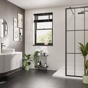 White Snow gloss Multipanel Classic wall panels in a shower room