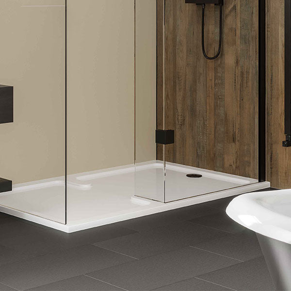 Multipanel Click Urban Anthracite Grey vinyl tile flooring in a bathroom