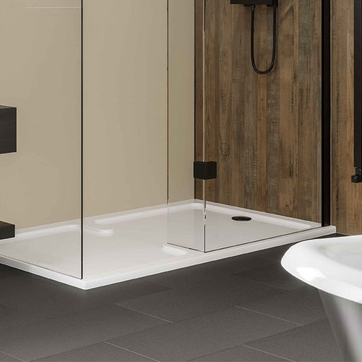 Multipanel Click Urban Anthracite Grey vinyl tile flooring in a bathroom