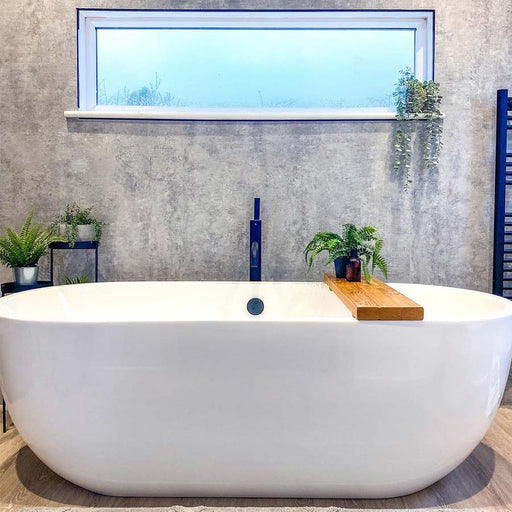 Concrete Elements Linda Barker Multipanel shower wall panels in a customer bathroom