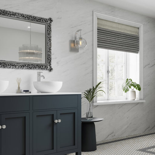 Multipanel Pure Collection Levanto Marble matt waterproof wall panels in a bathroom