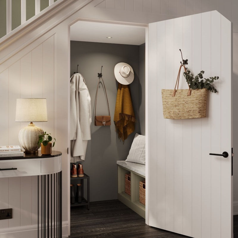 Multipanel Pure Collection Monument Grey matt waterproof wall panels in a bathroom