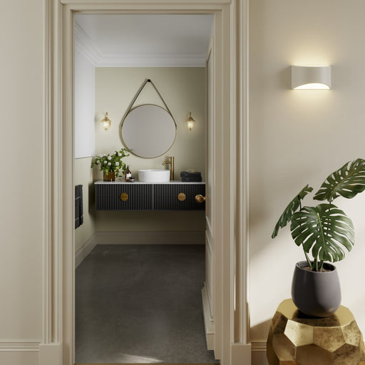 Multipanel Pure Collection Sage Green matt waterproof wall panels in a bathroom