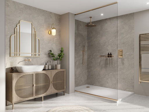 Valmasino Marble matt Multipanel Pure wall panels in a shower