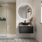 Alpine White herringbone tile effect Multipanel wall panels in a bathroom