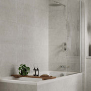 Multipanel Tile Collection White Mineral tile effect wall panels in a bathroom